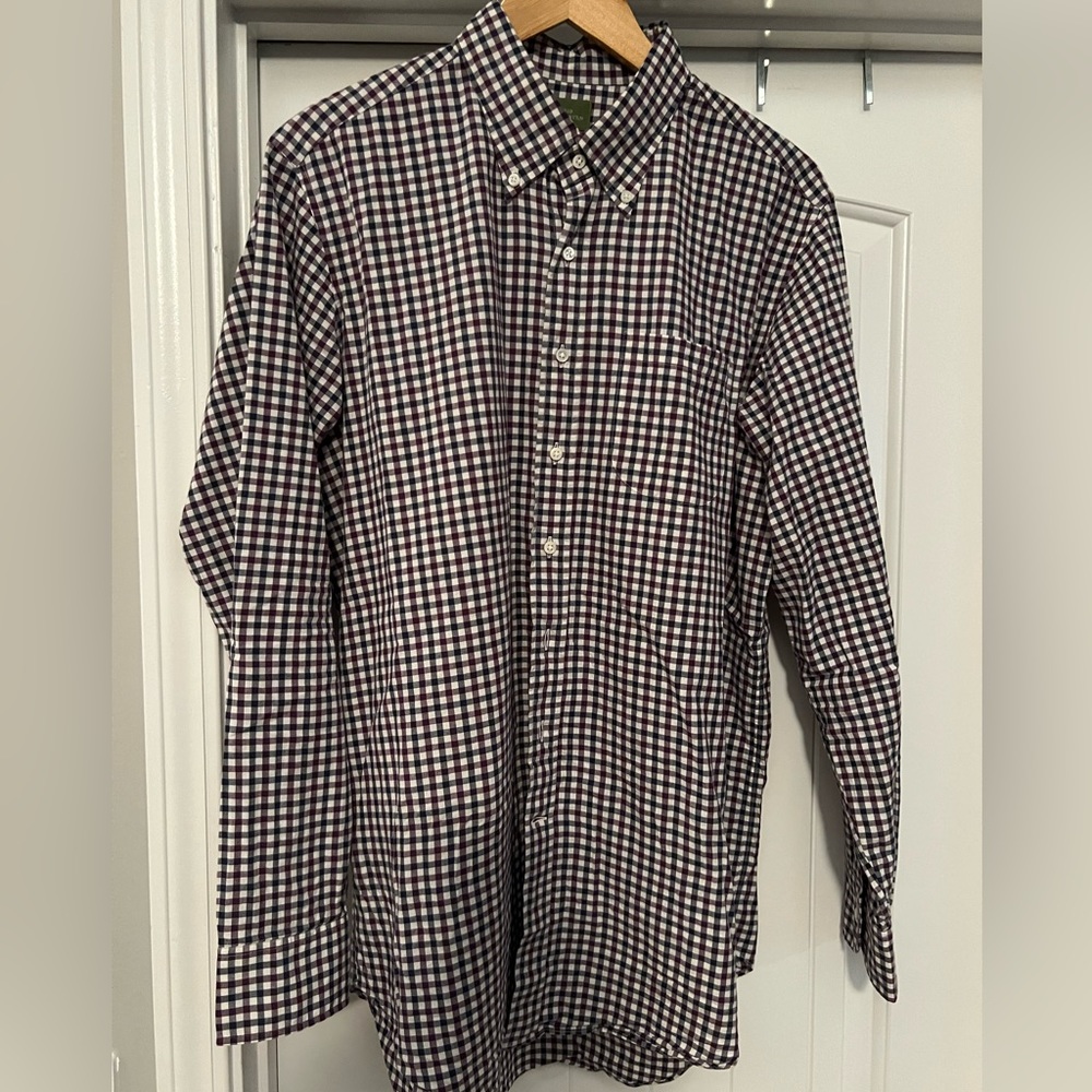 EUC Sid Mashburn long sleeve button down blue/purple Large